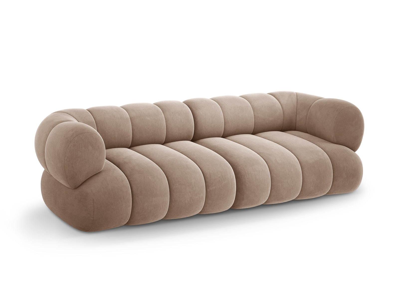 Koge Velour Sofa 4 Sitzer 95cm in Dark Beige-Vogue präsentiert im Onlineshop von KAQTU Design AG. 4er Sofa ist von Cosmopolitan Design