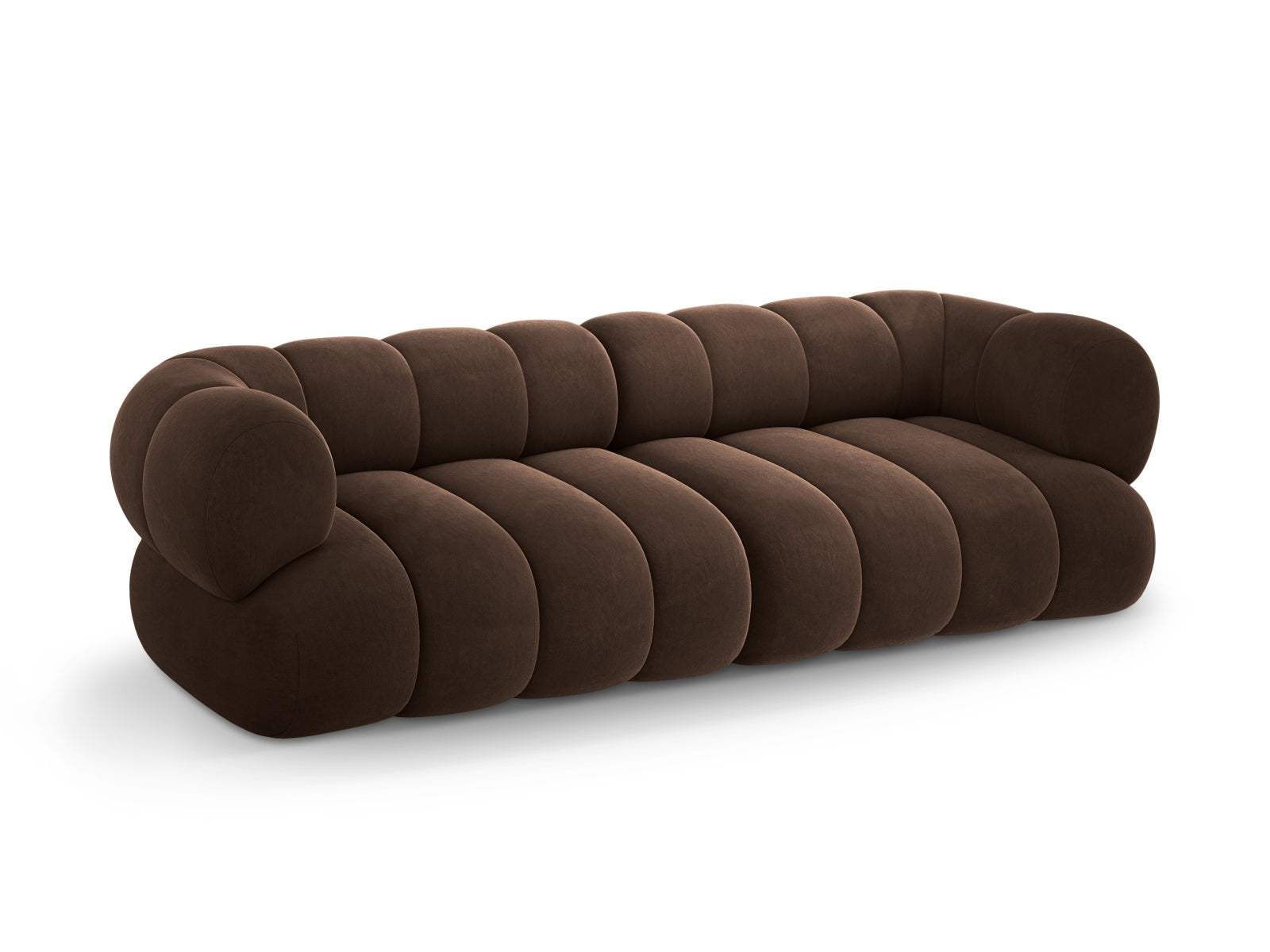 Koge Velour Sofa 4 Sitzer 95cm in Chocolate-Vogue präsentiert im Onlineshop von KAQTU Design AG. 4er Sofa ist von Cosmopolitan Design