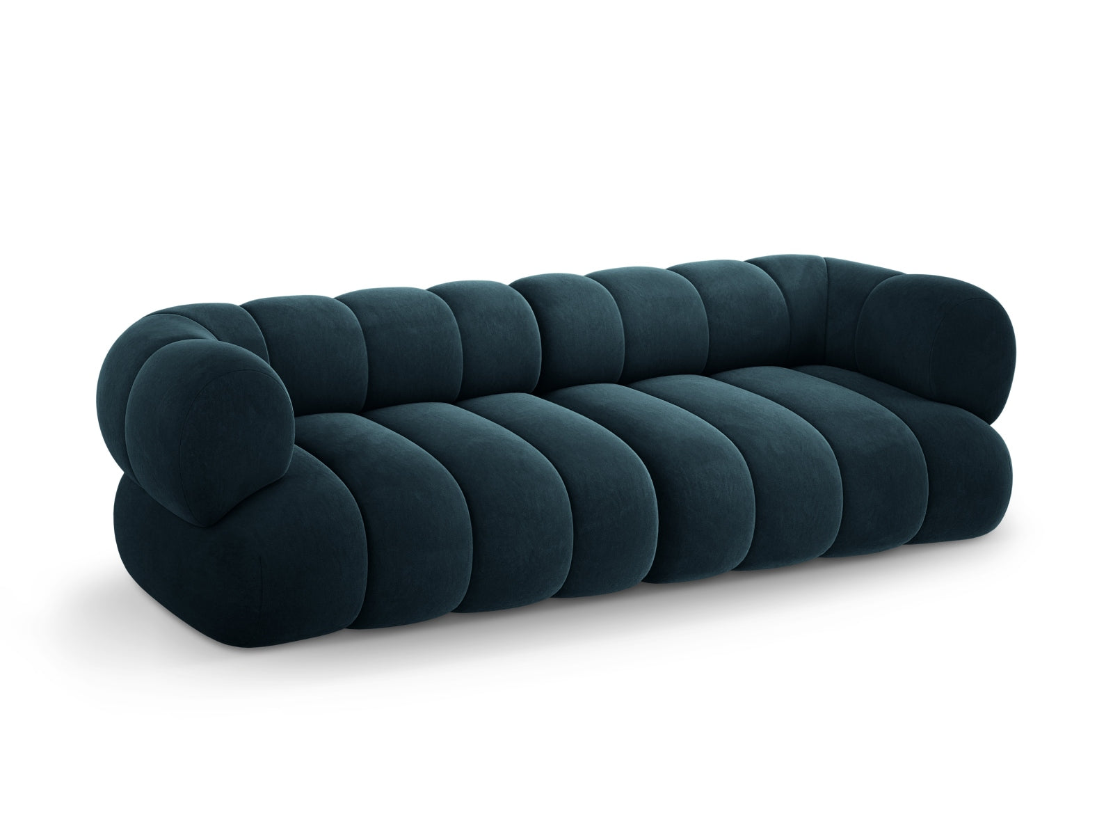 Koge Velour Sofa 4 Sitzer 95cm in Deep Petrol-Vogue präsentiert im Onlineshop von KAQTU Design AG. 4er Sofa ist von Cosmopolitan Design