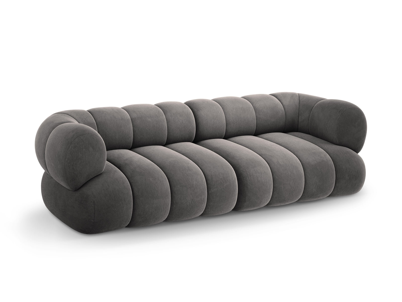 Koge Velour Sofa 4 Sitzer 95cm in Grey-Vogue präsentiert im Onlineshop von KAQTU Design AG. 4er Sofa ist von Cosmopolitan Design