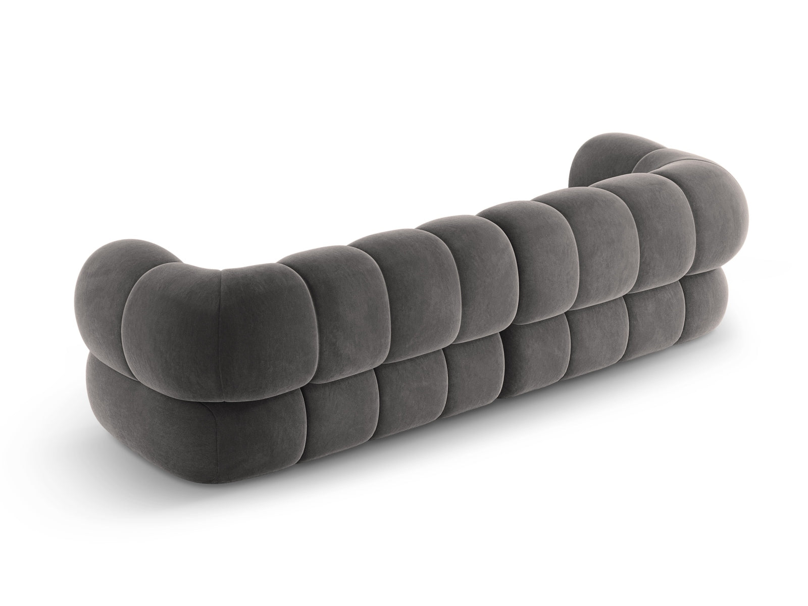 Koge Velour Sofa 4 Sitzer 95cm in Grey-Vogue präsentiert im Onlineshop von KAQTU Design AG. 4er Sofa ist von Cosmopolitan Design