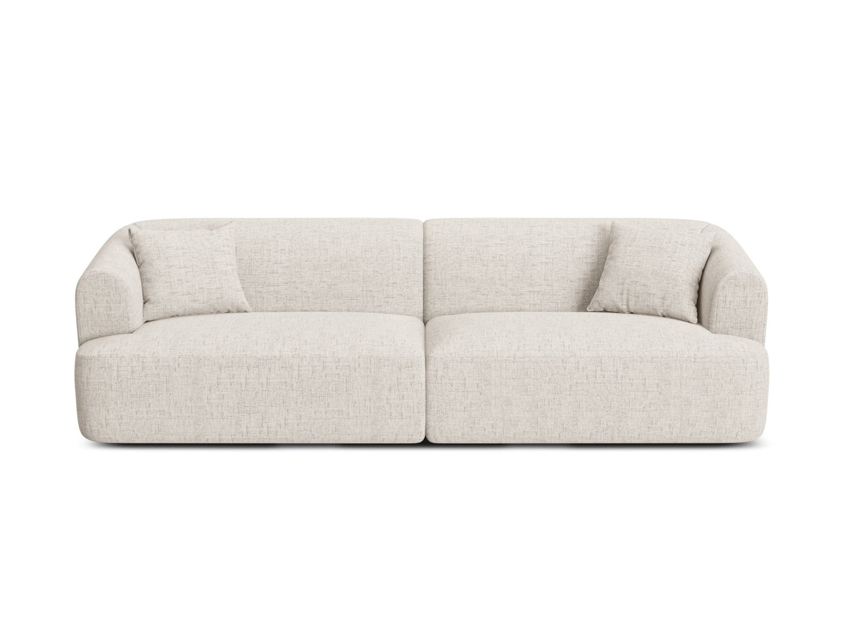4er Sofa Campi von Cosmopolitan Design mit Stoffbezug und niedrigen schwarzen Beinen