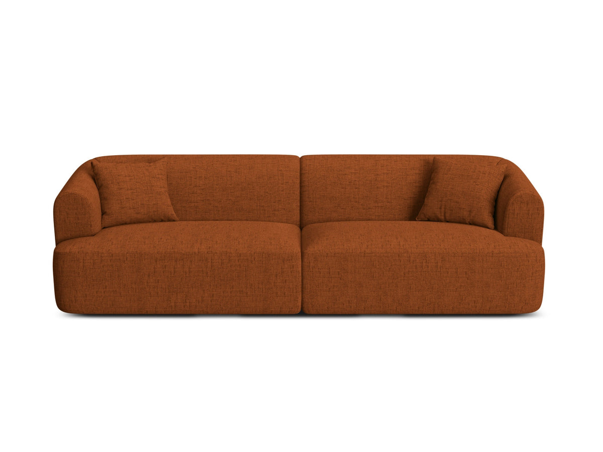 4er Sofa Campi von Cosmopolitan Design mit Stoffbezug und niedrigen schwarzen Beinen