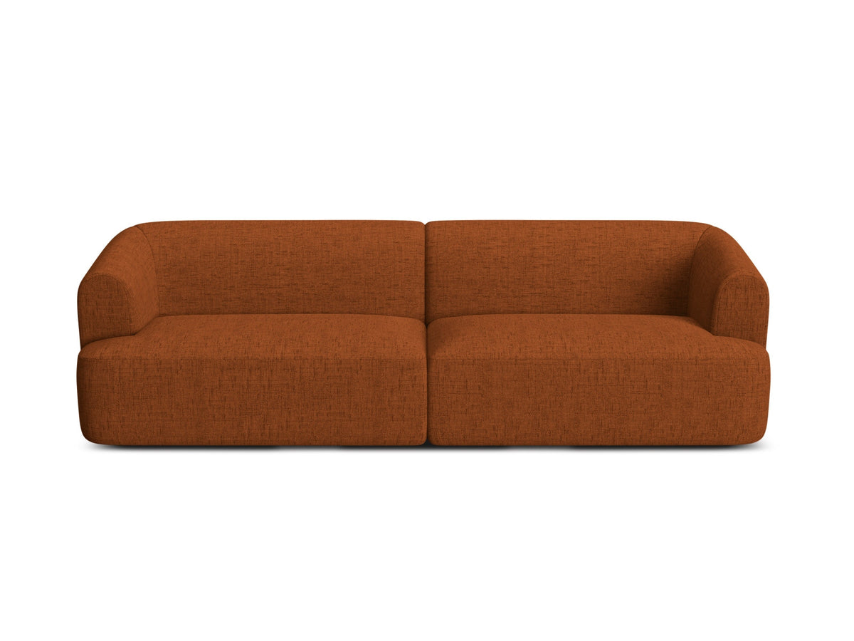 4er Sofa Campi von Cosmopolitan Design mit Stoffbezug und niedrigen schwarzen Beinen