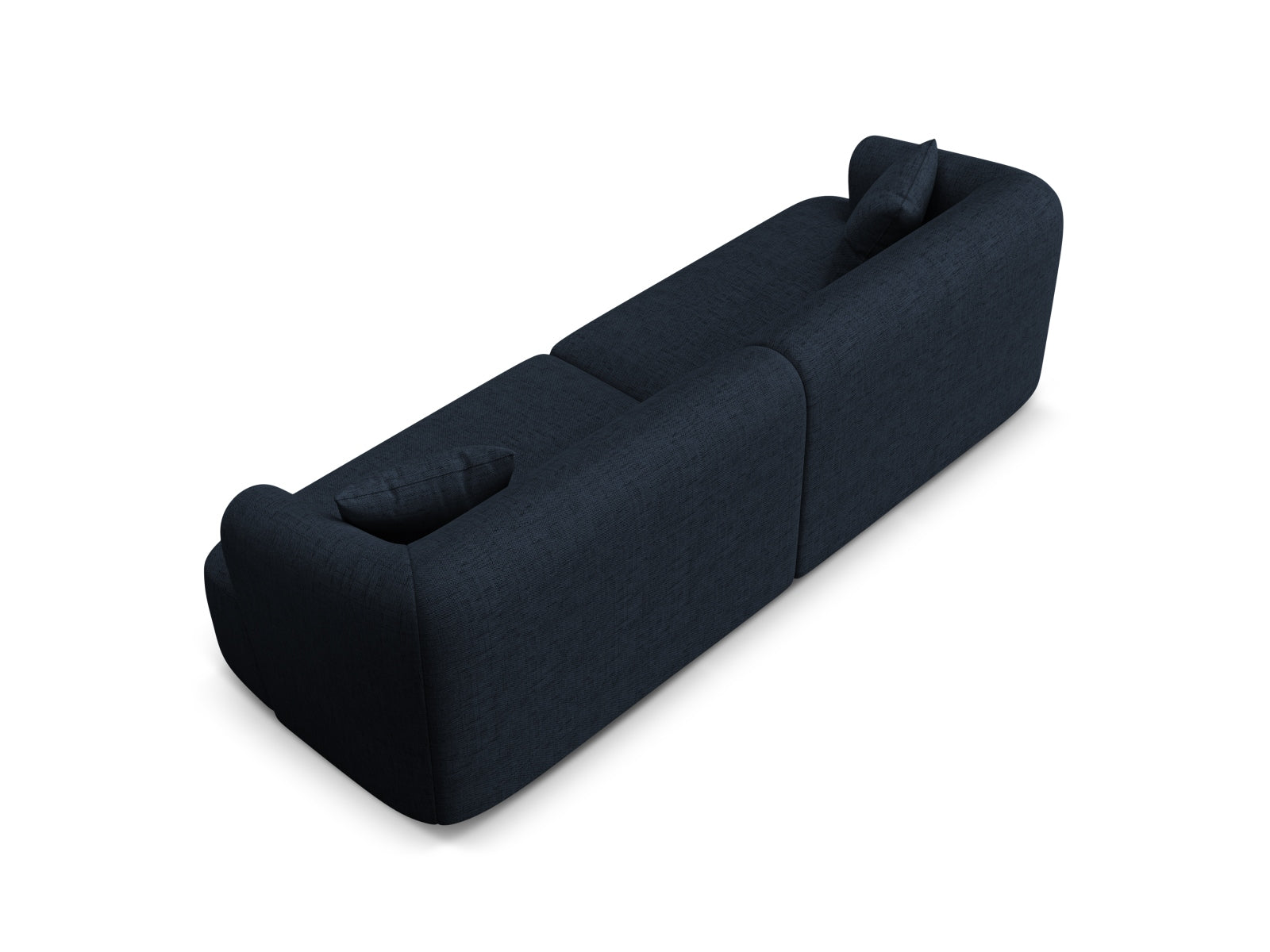 Modulares 4-Sitzer Sofa Campi in Royal Blue-Moly, perfekt für gesellige Runden und modernes Wohndesign.