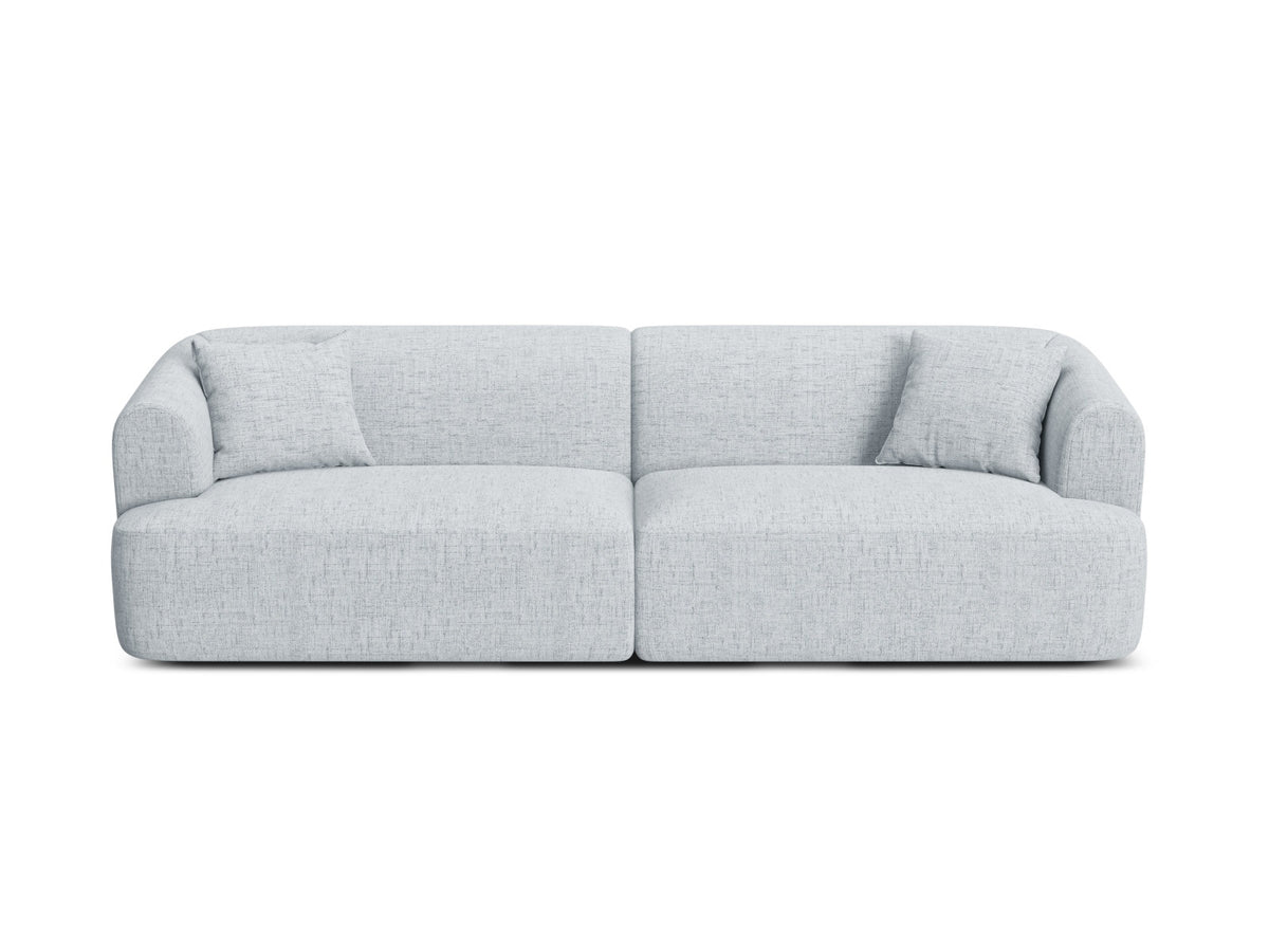 4er Sofa Campi von Cosmopolitan Design mit Stoffbezug und niedrigen schwarzen Beinen