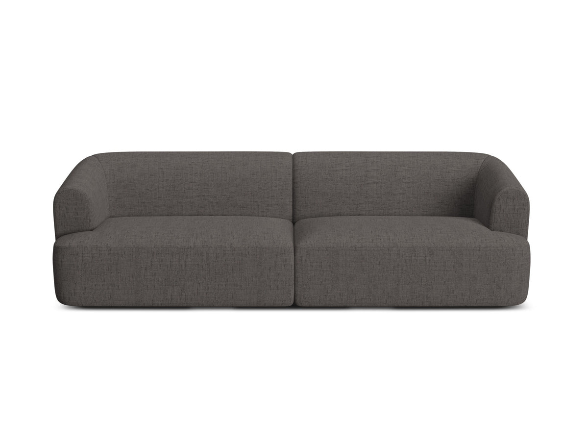 4er Sofa Campi von Cosmopolitan Design mit Stoffbezug und niedrigen schwarzen Beinen
