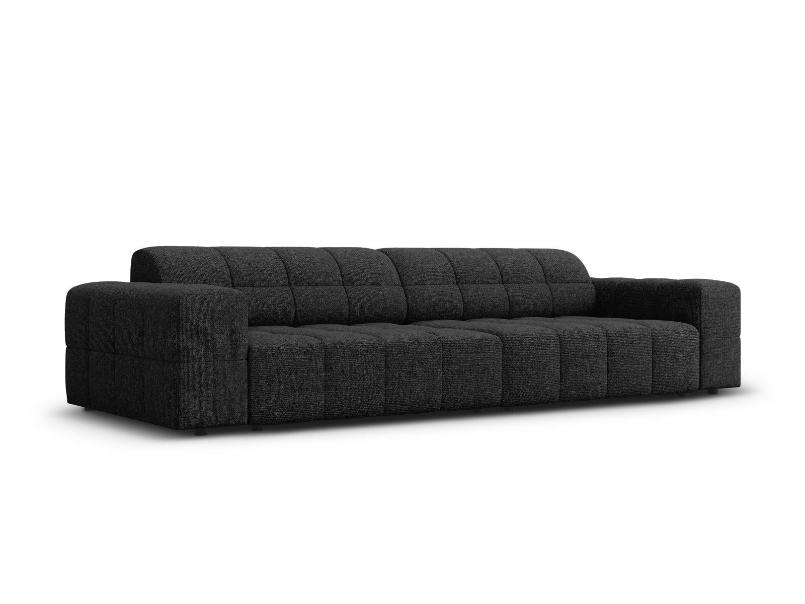 Elegantes Chicago Sofa für 4 Personen in stilvollem Schwarz, ideal für moderne Wohnräume. Hochwertiges Design von Cosmopolitan.