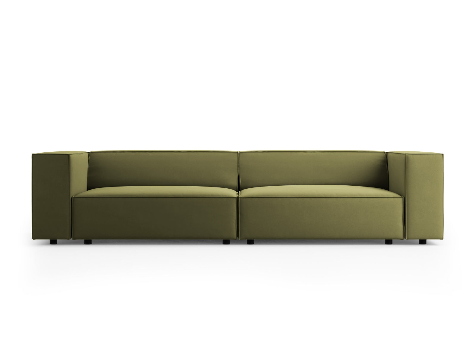 Arendal Velour Sofa 4 Sitzer in Light Green präsentiert im Onlineshop von KAQTU Design AG. 4er Sofa ist von Cosmopolitan Design