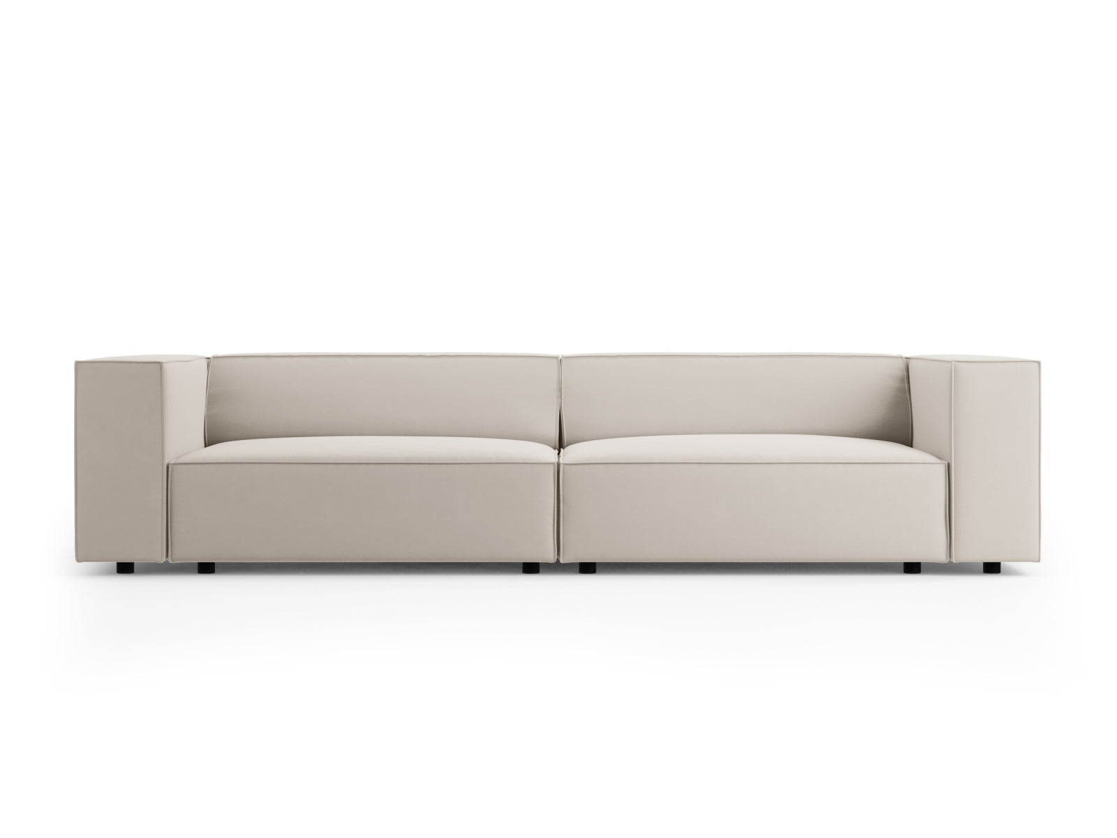 Arendal Velour Sofa 4 Sitzer in Ecru präsentiert im Onlineshop von KAQTU Design AG. 4er Sofa ist von Cosmopolitan Design
