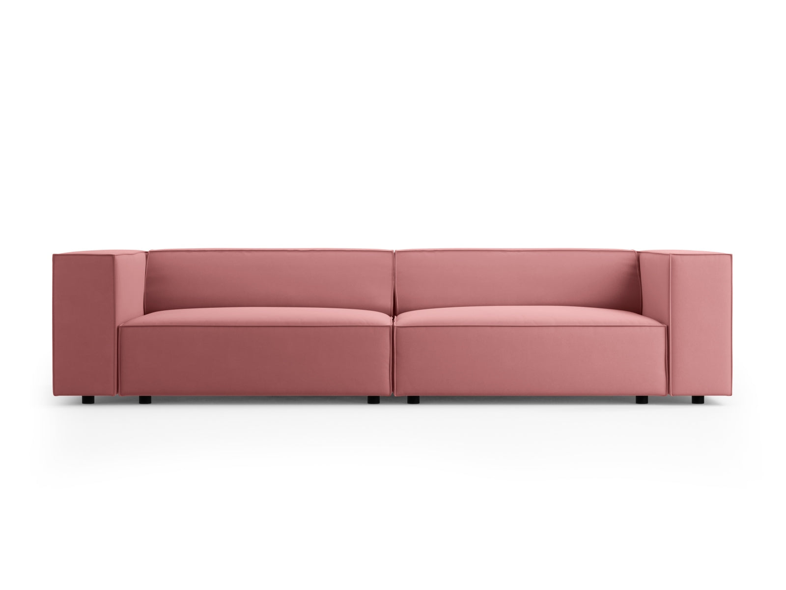 Arendal Velour Sofa 4 Sitzer in Flamingo präsentiert im Onlineshop von KAQTU Design AG. 4er Sofa ist von Cosmopolitan Design