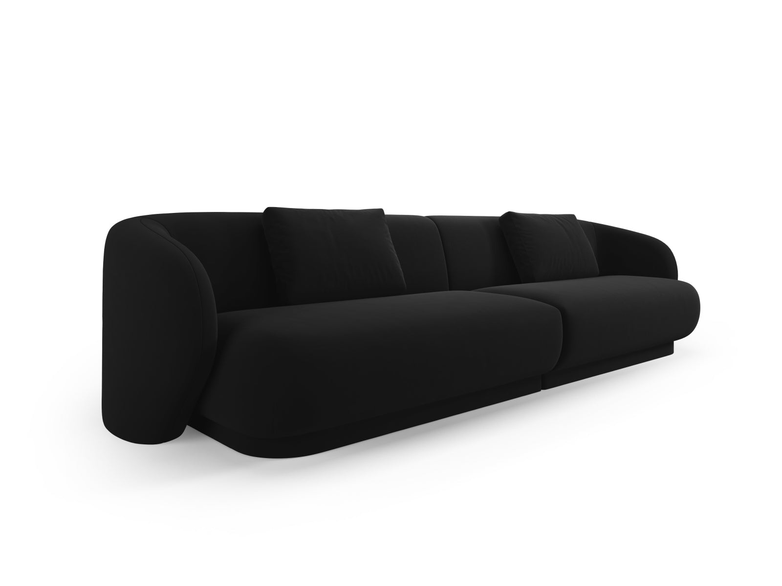 Camden Velour Sofa 4 Sitzer in Black präsentiert im Onlineshop von KAQTU Design AG. 4er Sofa ist von Cosmopolitan Design