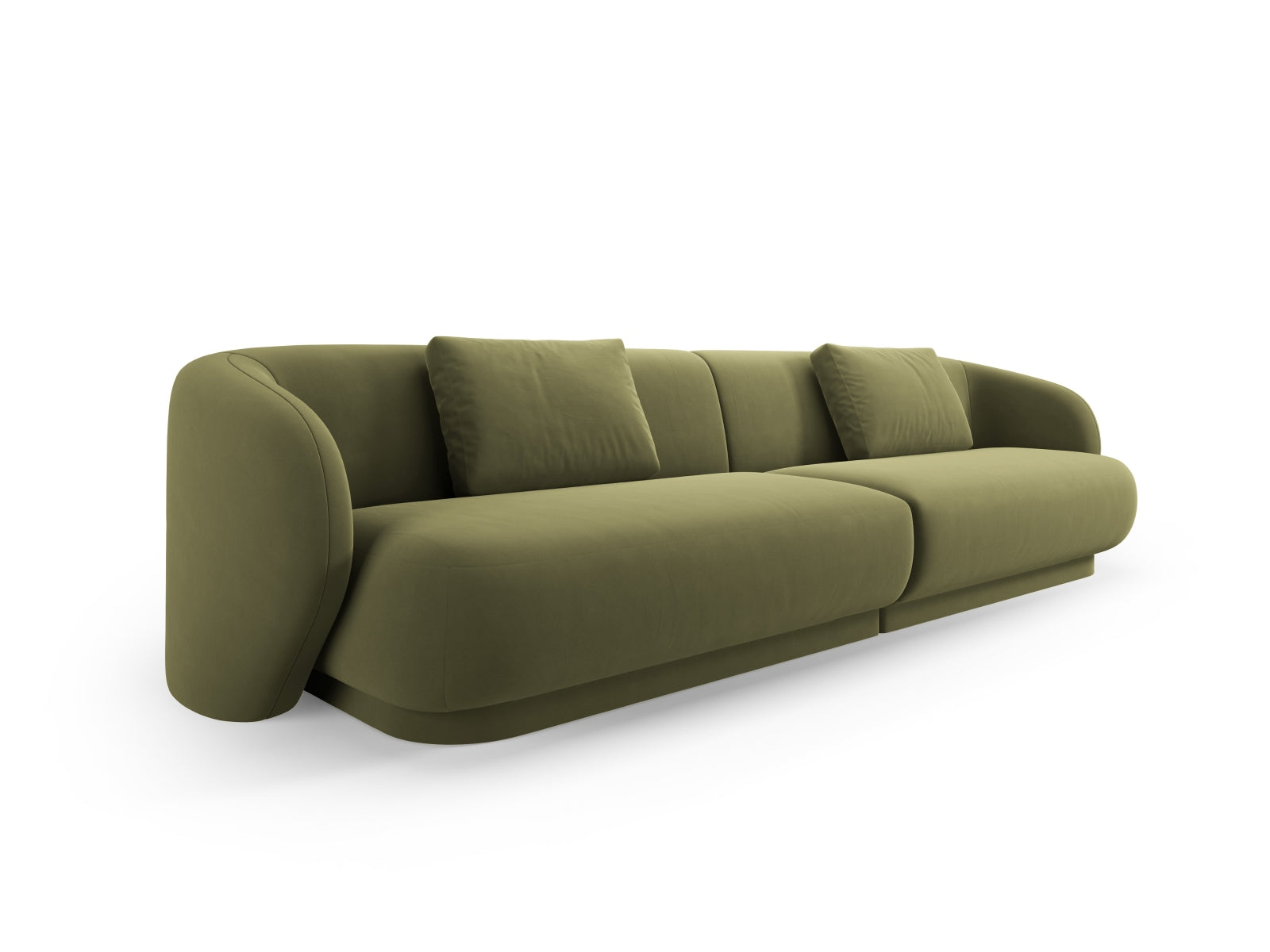 Camden Velour Sofa 4 Sitzer in Light Green präsentiert im Onlineshop von KAQTU Design AG. 4er Sofa ist von Cosmopolitan Design