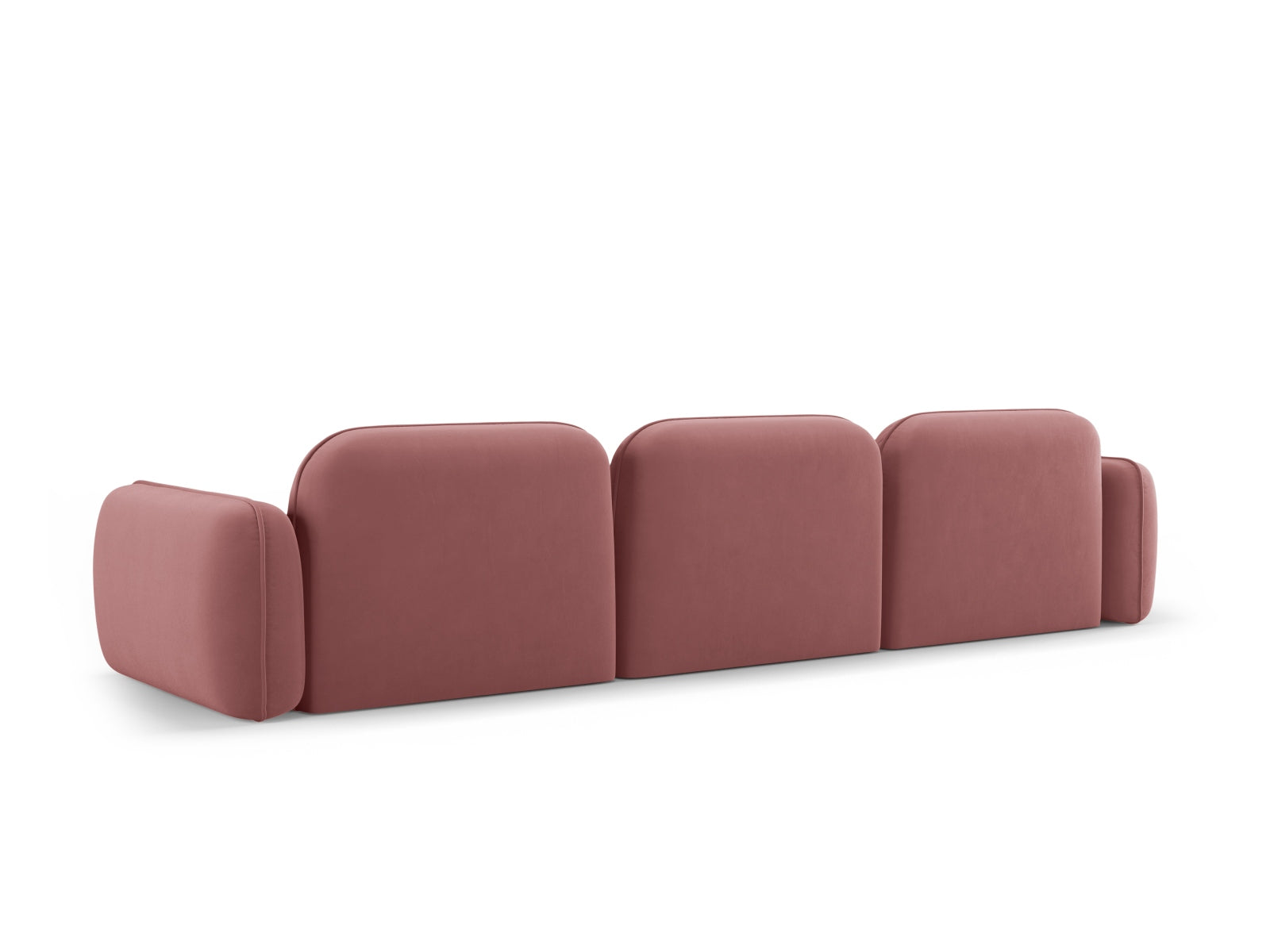 Elegantes 4-Sitzer Velours Sofa Sydney in Flamingo-Casino, ideal für stilvolle Wohnräume und entspannte Stunden mit Freunden.