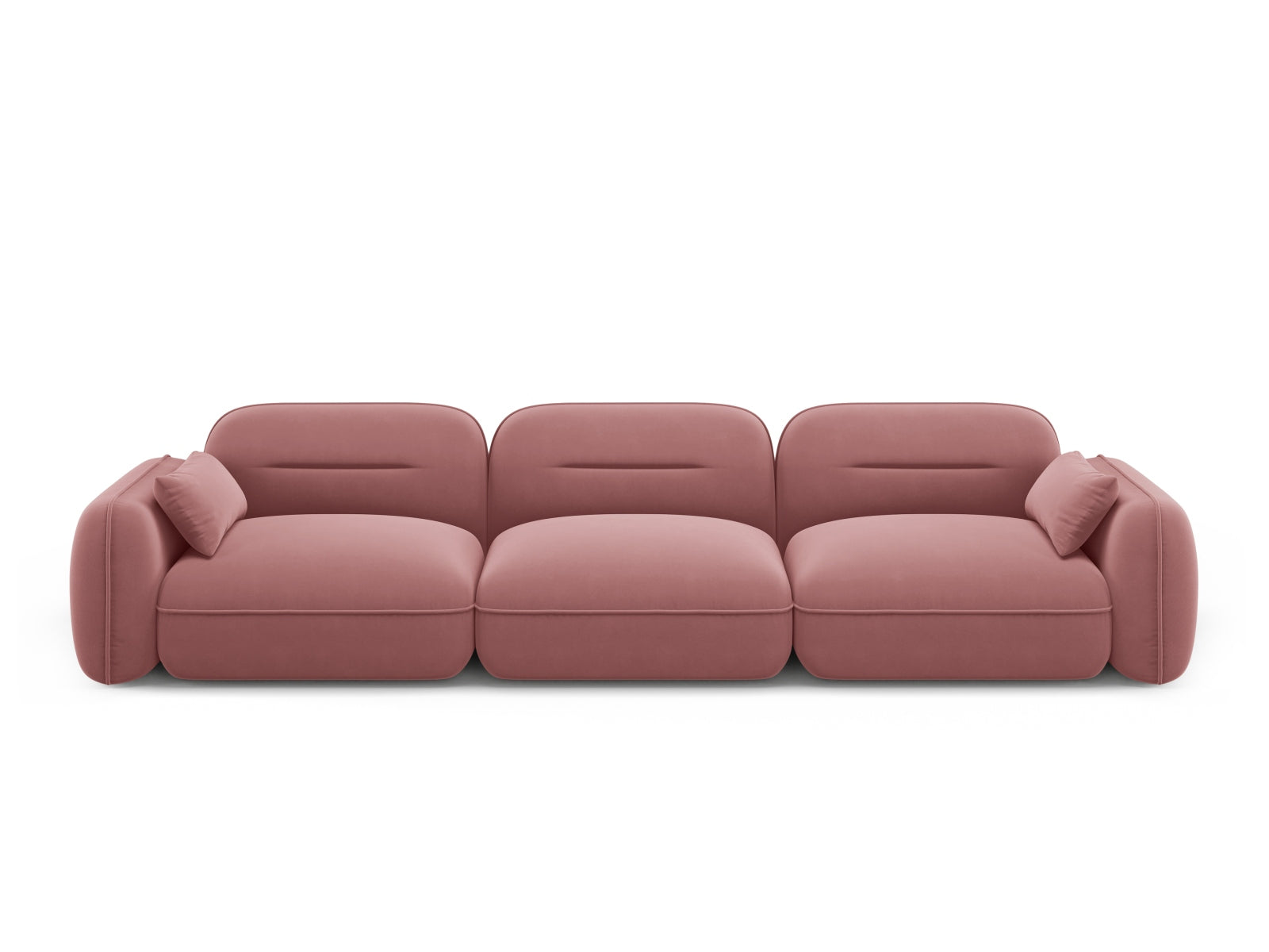 Sydney Velour Modular Sofa 4 Sitzer in Flamingo präsentiert im Onlineshop von KAQTU Design AG. 4er Sofa ist von Cosmopolitan Design