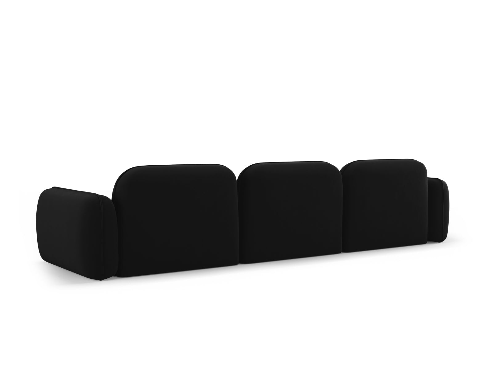 Elegantes 4-Sitzer Sofa aus Sydney Velour, ideal für stilvolle Wohnräume, vereint Komfort und modernes Design in einem modularen Konzept.