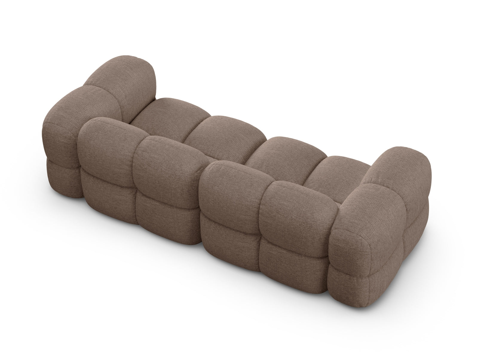 Modernes 4-Sitzer Sofa Loretto in sanftem Cappuccino, perfekt für gemütliche Abende und stilvolle Einrichtung, von Cosmopolitan Design.