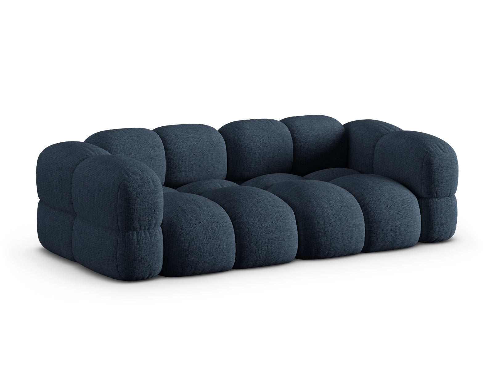 Stilvolles 4-Sitzer Sofa Loretto in tiefem Blau, perfekt für moderne Wohnräume, entworfen von Cosmopolitan Design.