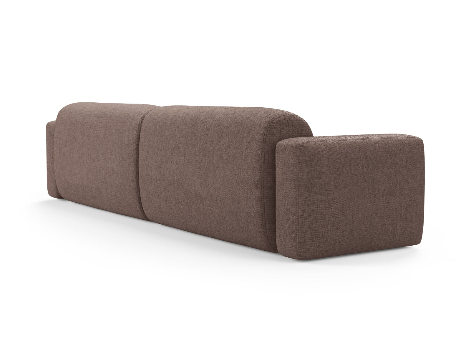 Modernes 4-Sitzer Strino Modular Sofa in Cappuccino-Sorella, perfekt für stilvolle Wohnzimmer und entspannte Zusammenkünfte.