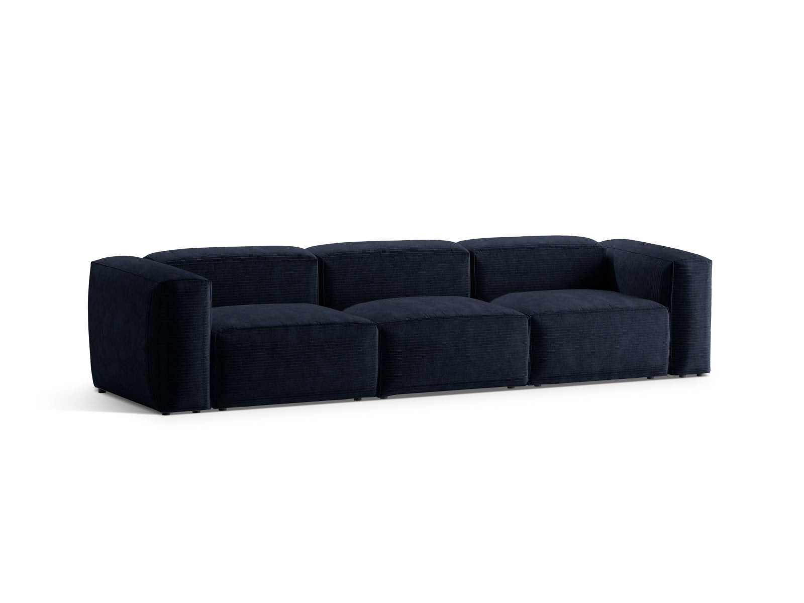 Bergamo Modular Sofa 4 Sitzer in Navy Blue-Perla präsentiert im Onlineshop von KAQTU Design AG. 4er Sofa ist von Cosmopolitan Design