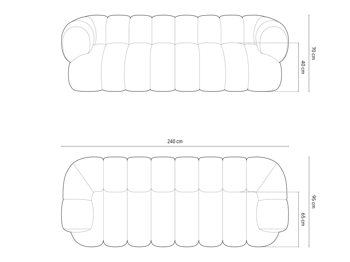 Koge Sofa 4 Sitzer 95cm in Brick-Eden präsentiert im Onlineshop von KAQTU Design AG. 4er Sofa ist von Cosmopolitan Design