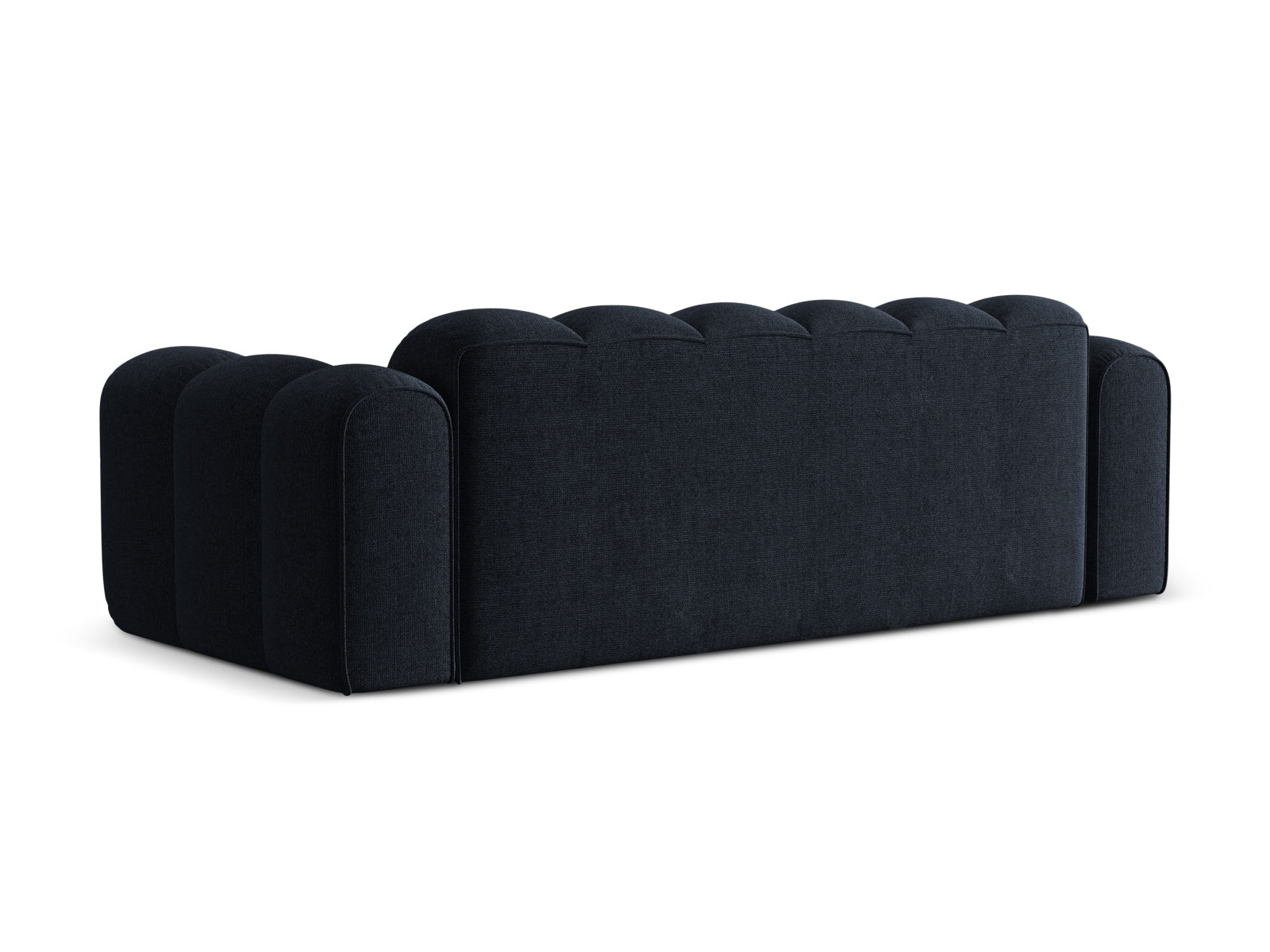Elegantes 4-Sitzer Sofa Treno in tiefem Navy Blue, ideal für entspannte Stunden und geschmackvolle Wohnräume.