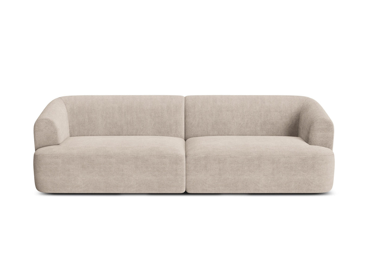 4er Sofa Campi von Cosmopolitan Design mit Stoffbezug und niedrigen schwarzen Beinen