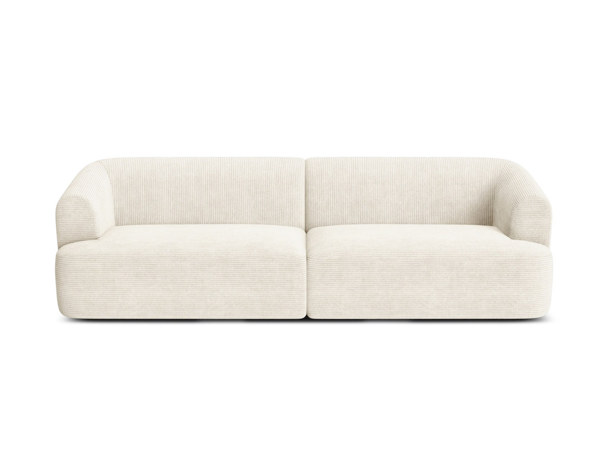 4er Sofa Campi von Cosmopolitan Design mit Stoffbezug und niedrigen schwarzen Beinen