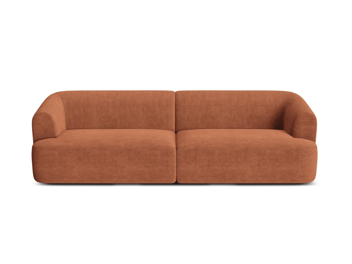 4er Sofa Campi von Cosmopolitan Design mit Stoffbezug und niedrigen schwarzen Beinen