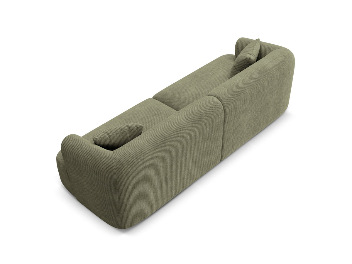 4er Sofa Campi von Cosmopolitan Design mit Stoffbezug und niedrigen schwarzen Beinen