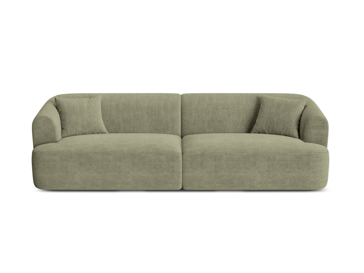 4er Sofa Campi von Cosmopolitan Design mit Stoffbezug und niedrigen schwarzen Beinen