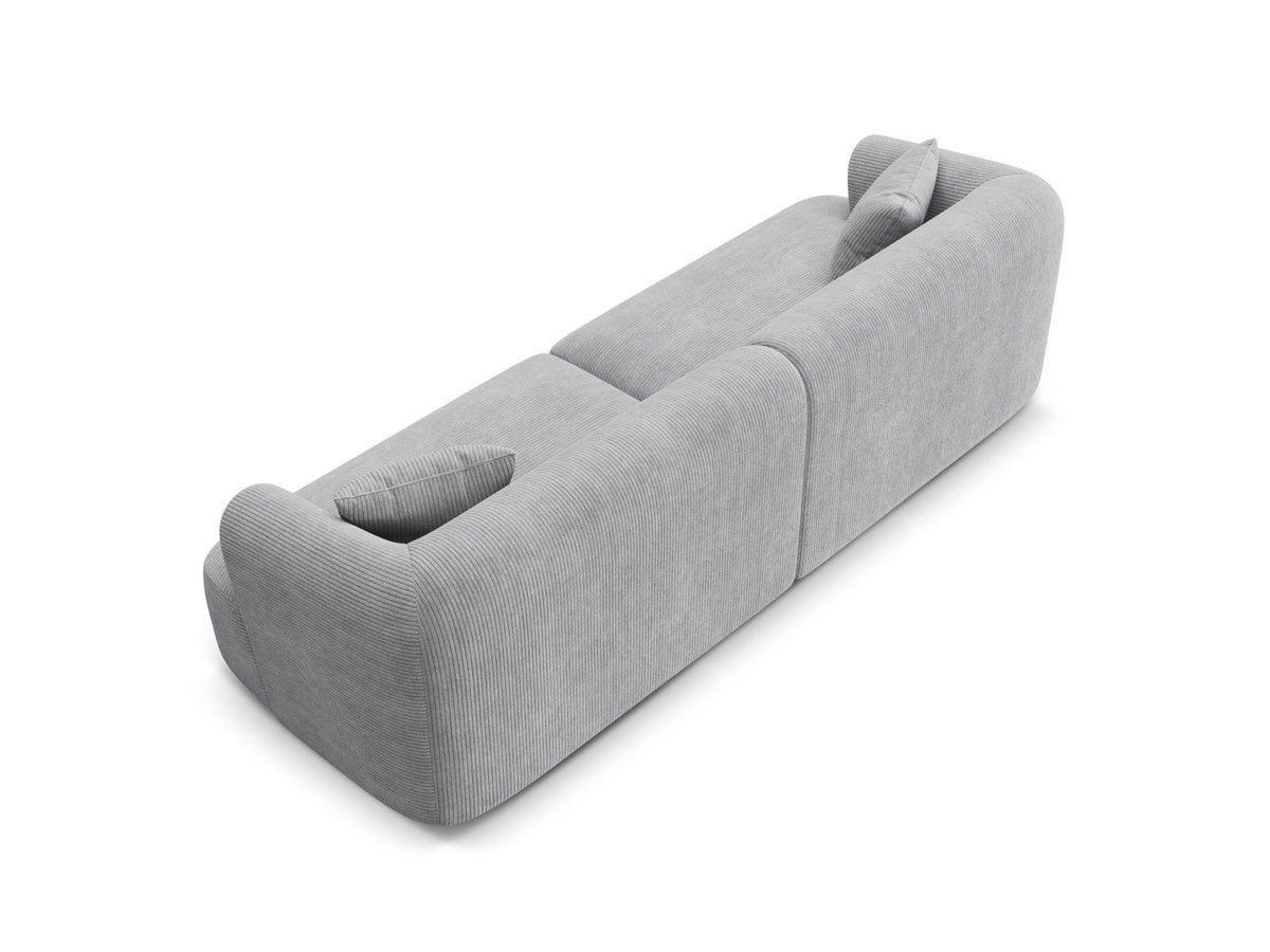 4er Sofa Campi von Cosmopolitan Design mit Stoffbezug und niedrigen schwarzen Beinen