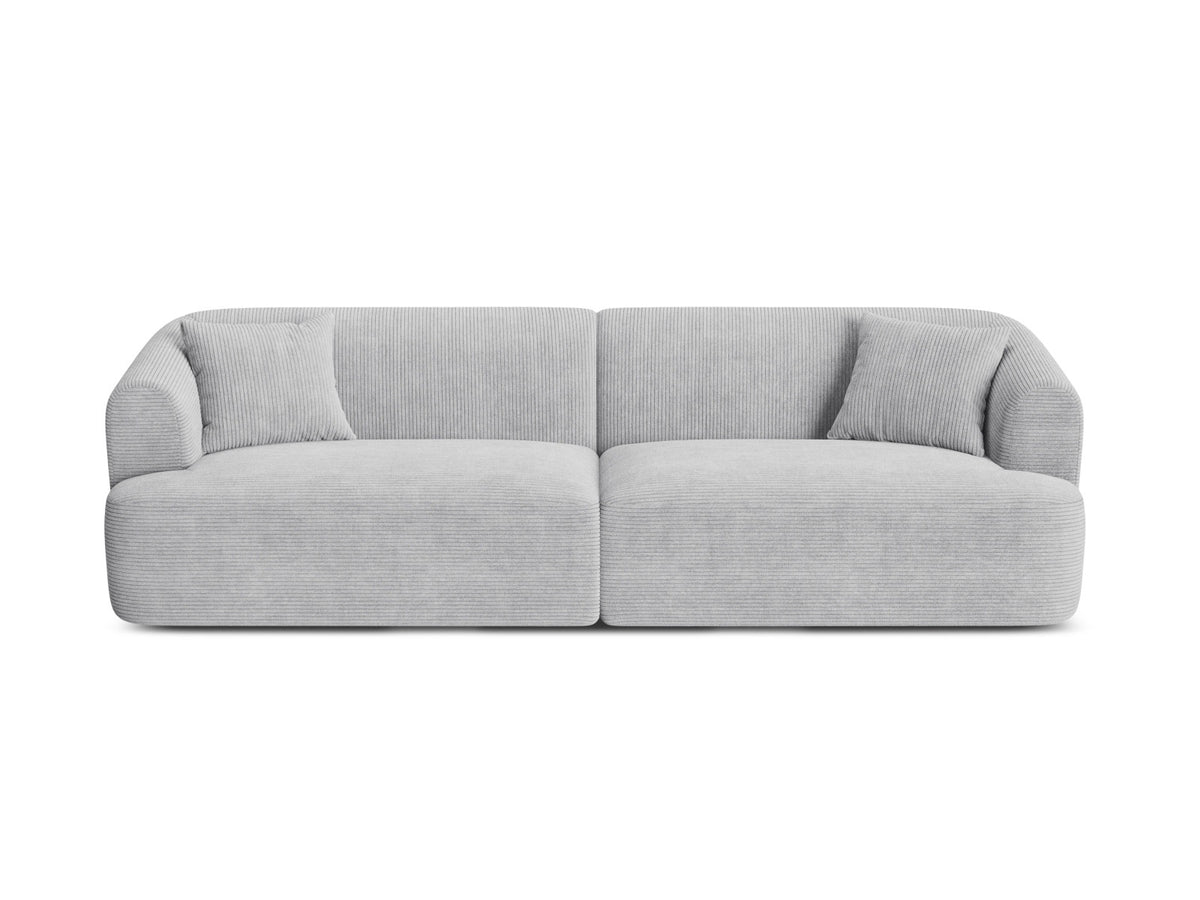 4er Sofa Campi von Cosmopolitan Design mit Stoffbezug und niedrigen schwarzen Beinen