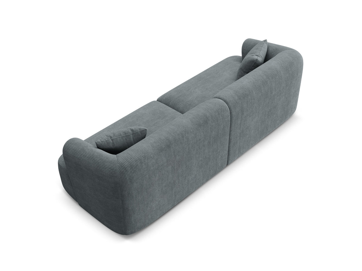 4er Sofa Campi von Cosmopolitan Design mit Stoffbezug und niedrigen schwarzen Beinen