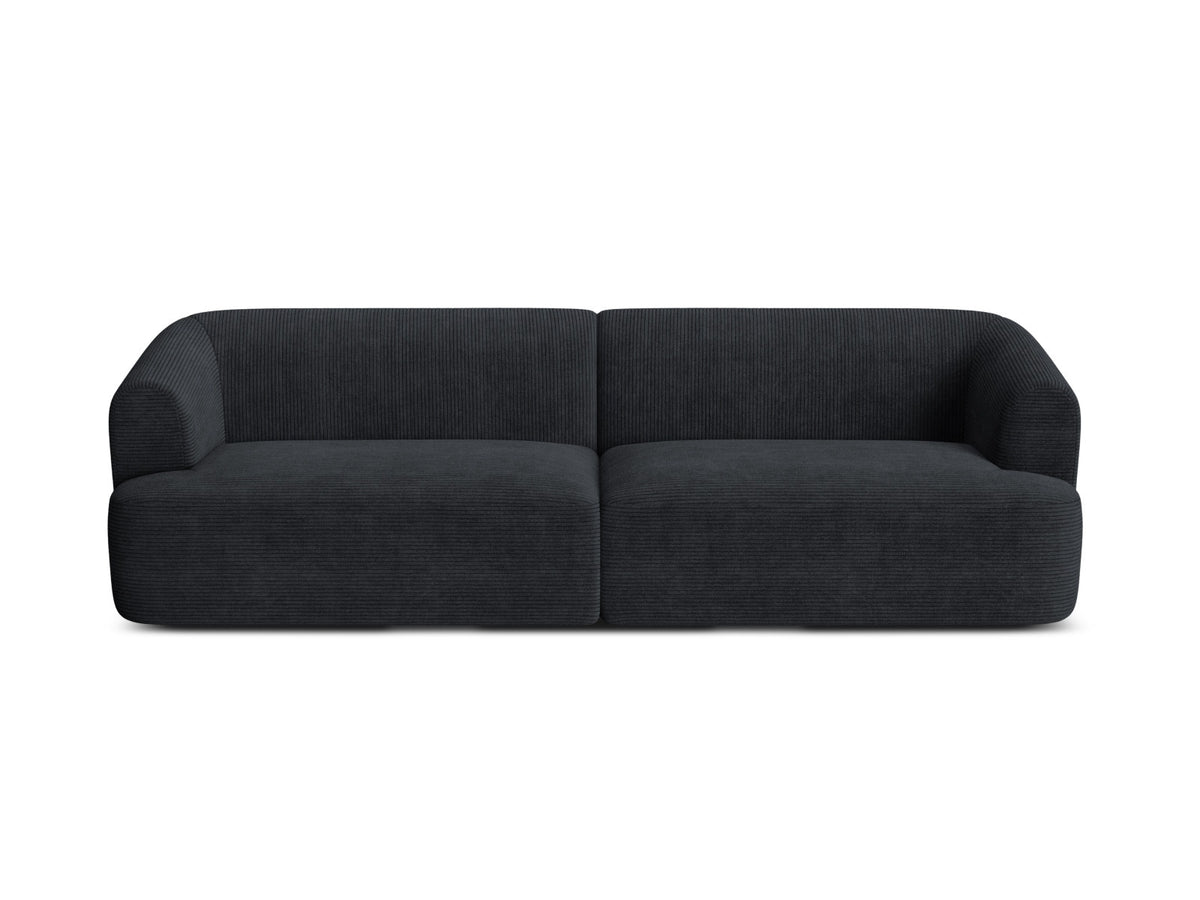 4er Sofa Campi von Cosmopolitan Design mit Stoffbezug und niedrigen schwarzen Beinen