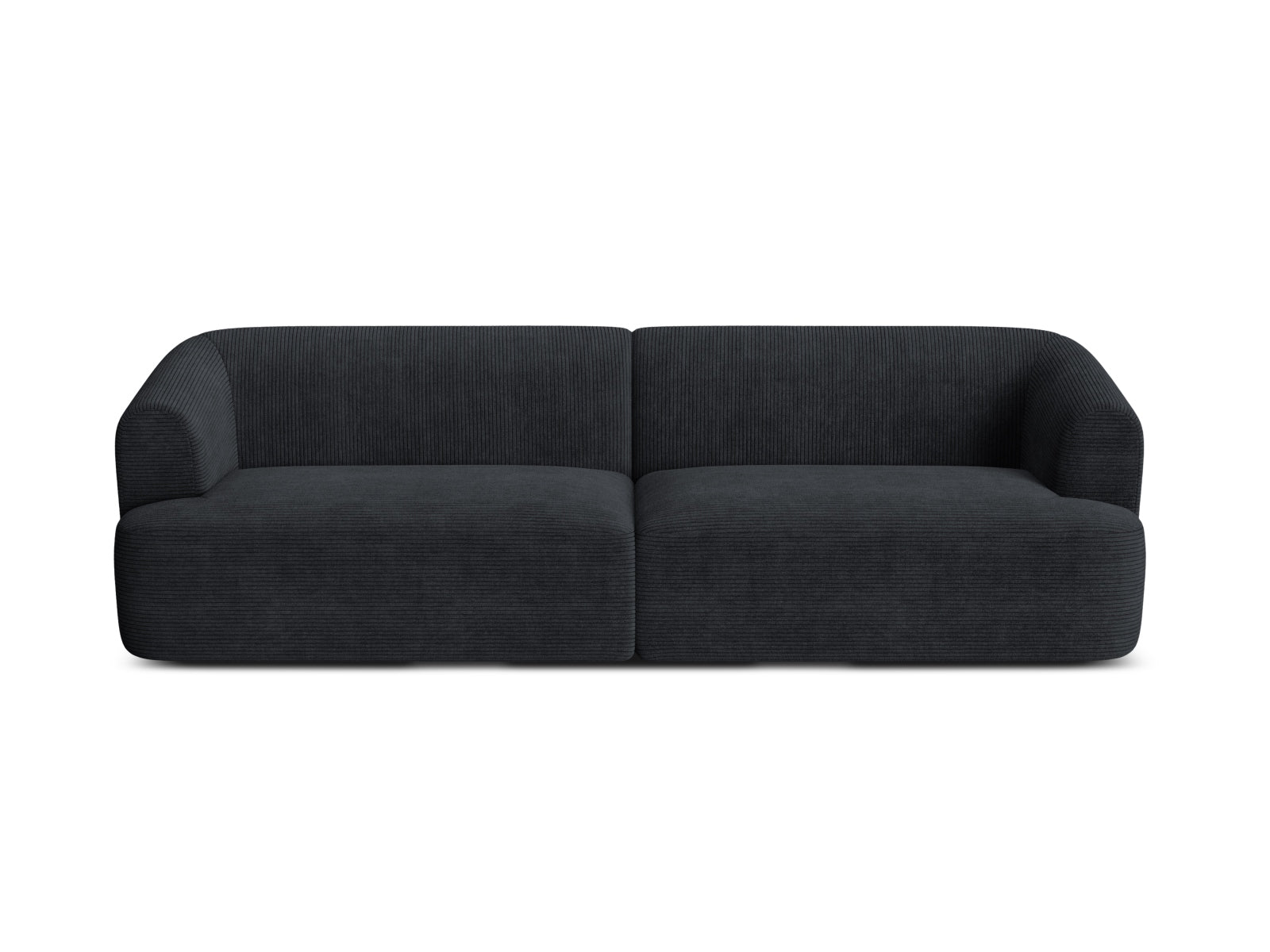 Elegantes 4-Sitzer Sofa Campi in klassischem Schwarz, ideal für moderne Wohnräume und flexible Gestaltungskonzepte.
