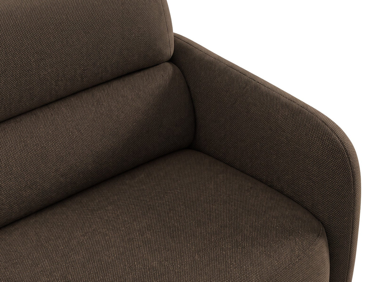 4er Sofa Malmo von Cosmopolitan Design mit Stoffbezug und kurzen schwarzen Kunststoffbeinen
