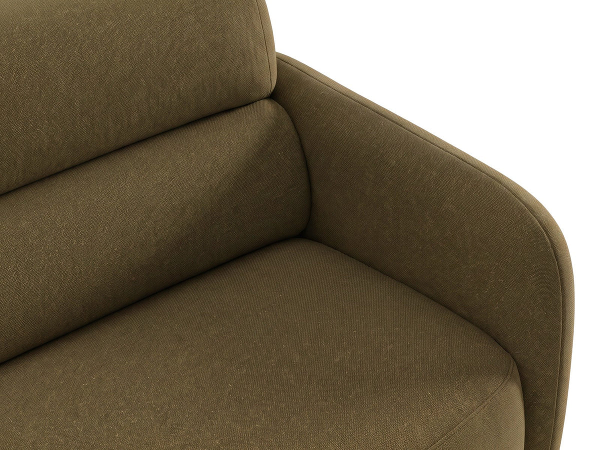 4er Sofa Malmo von Cosmopolitan Design mit Stoffbezug und kurzen schwarzen Kunststoffbeinen
