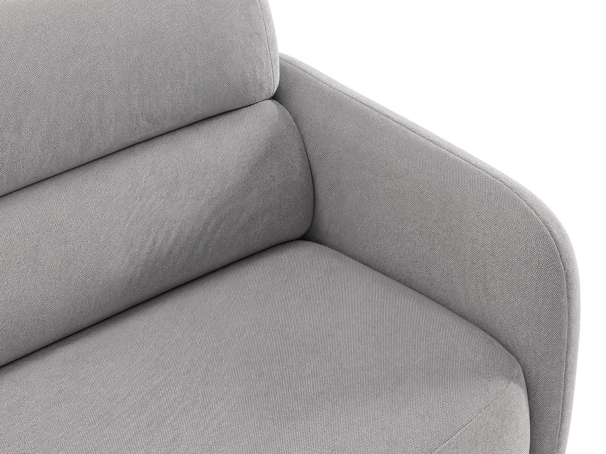 4er Sofa Malmo von Cosmopolitan Design mit Stoffbezug und kurzen schwarzen Kunststoffbeinen