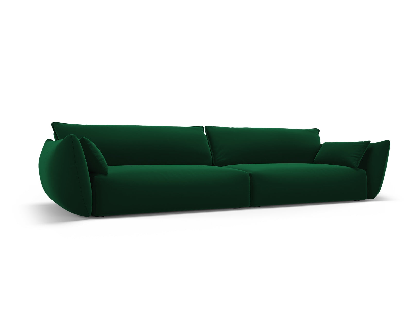 Elegantes 4-Sitzer Sofa Matera in edlem Flaschengrün, ideal für stilvolle Wohnräume. Hochwertiges Design von Cosmopolitan.