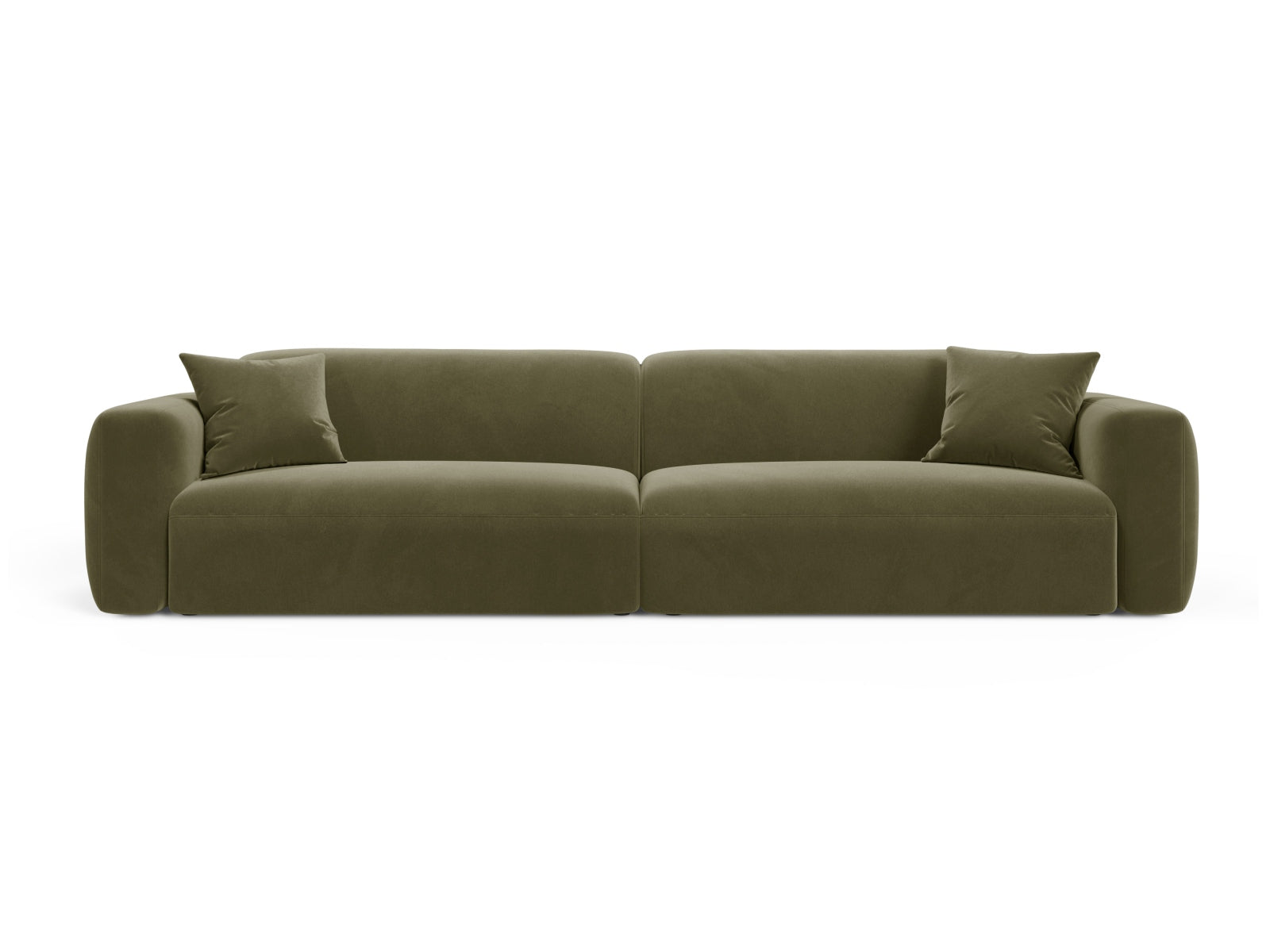 Strino Velour Modular Sofa 4 Sitzer in Green präsentiert im Onlineshop von KAQTU Design AG. 4er Sofa ist von Cosmopolitan Design