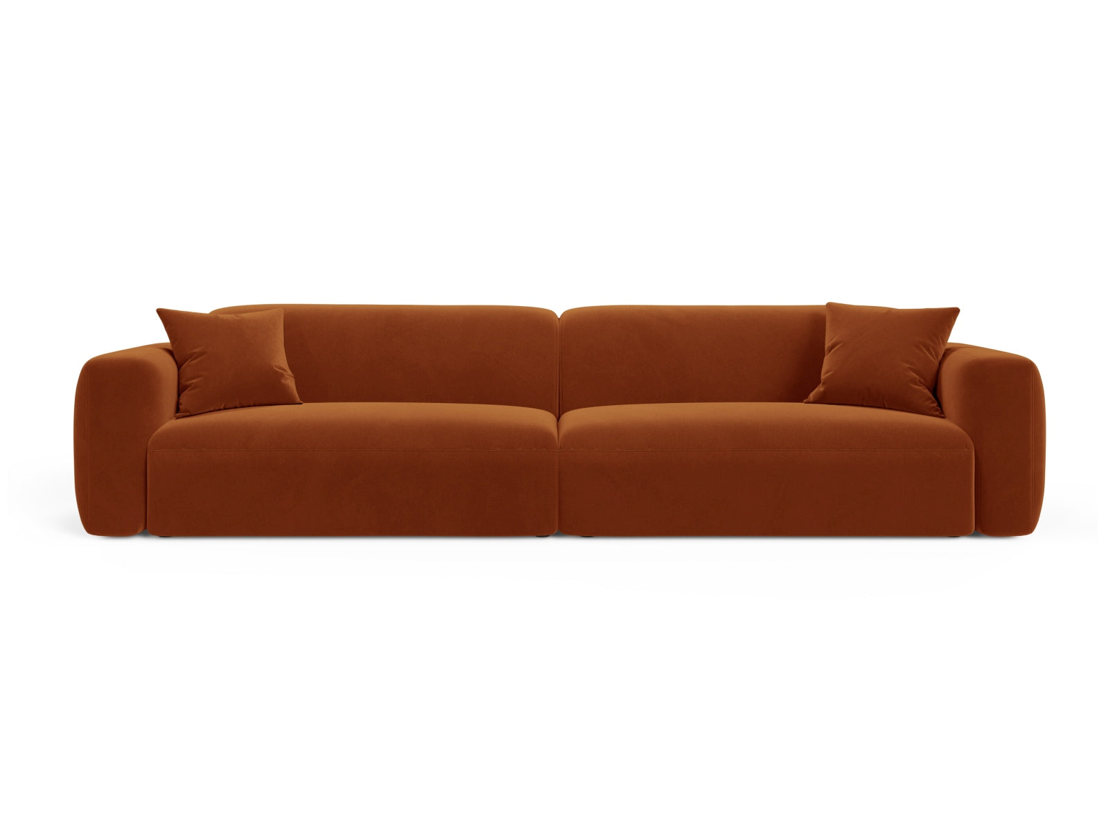 Strino Velour Modular Sofa 4 Sitzer in Terracotta präsentiert im Onlineshop von KAQTU Design AG. 4er Sofa ist von Cosmopolitan Design