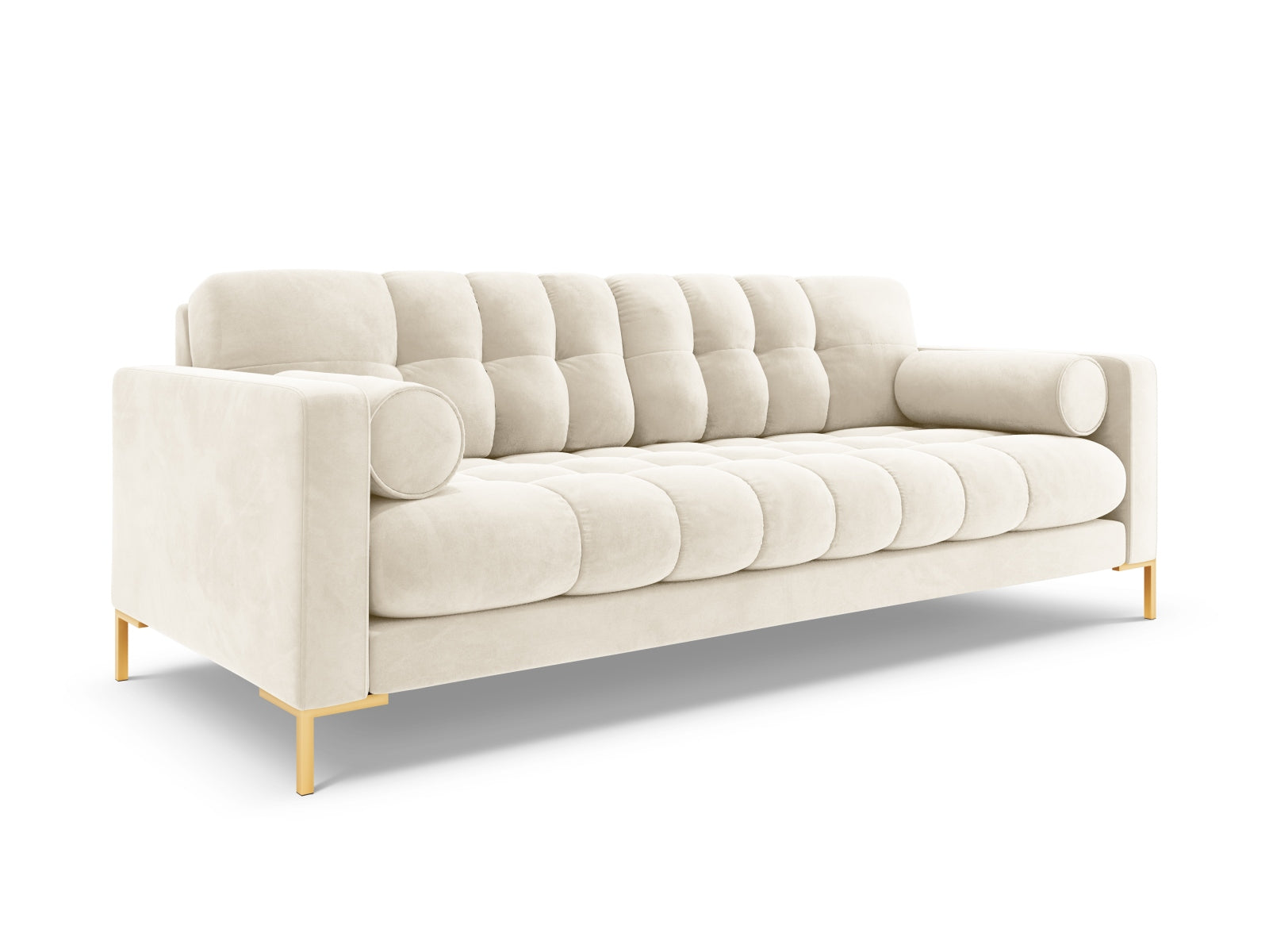 Elegantes 4-Sitzer Sofa Bali in sanftem Beige, ideal für entspannte Abende und geschmackvolle Wohnräume von Cosmopolitan Design.