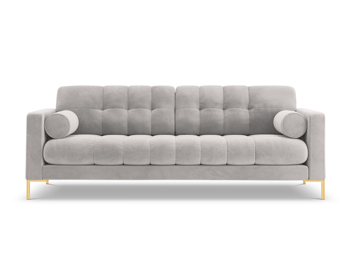 4er Sofa Bali von Cosmopolitan Design, gepolstert, mit Dekokissen auf schlanken Metallbeinen