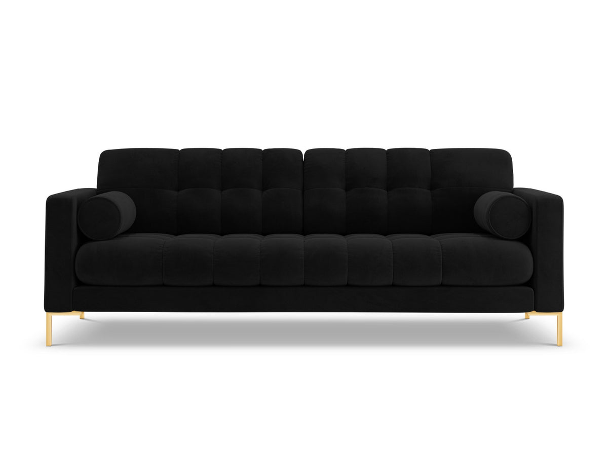 4er Sofa Bali von Cosmopolitan Design, gepolstert, mit Dekokissen auf schlanken Metallbeinen