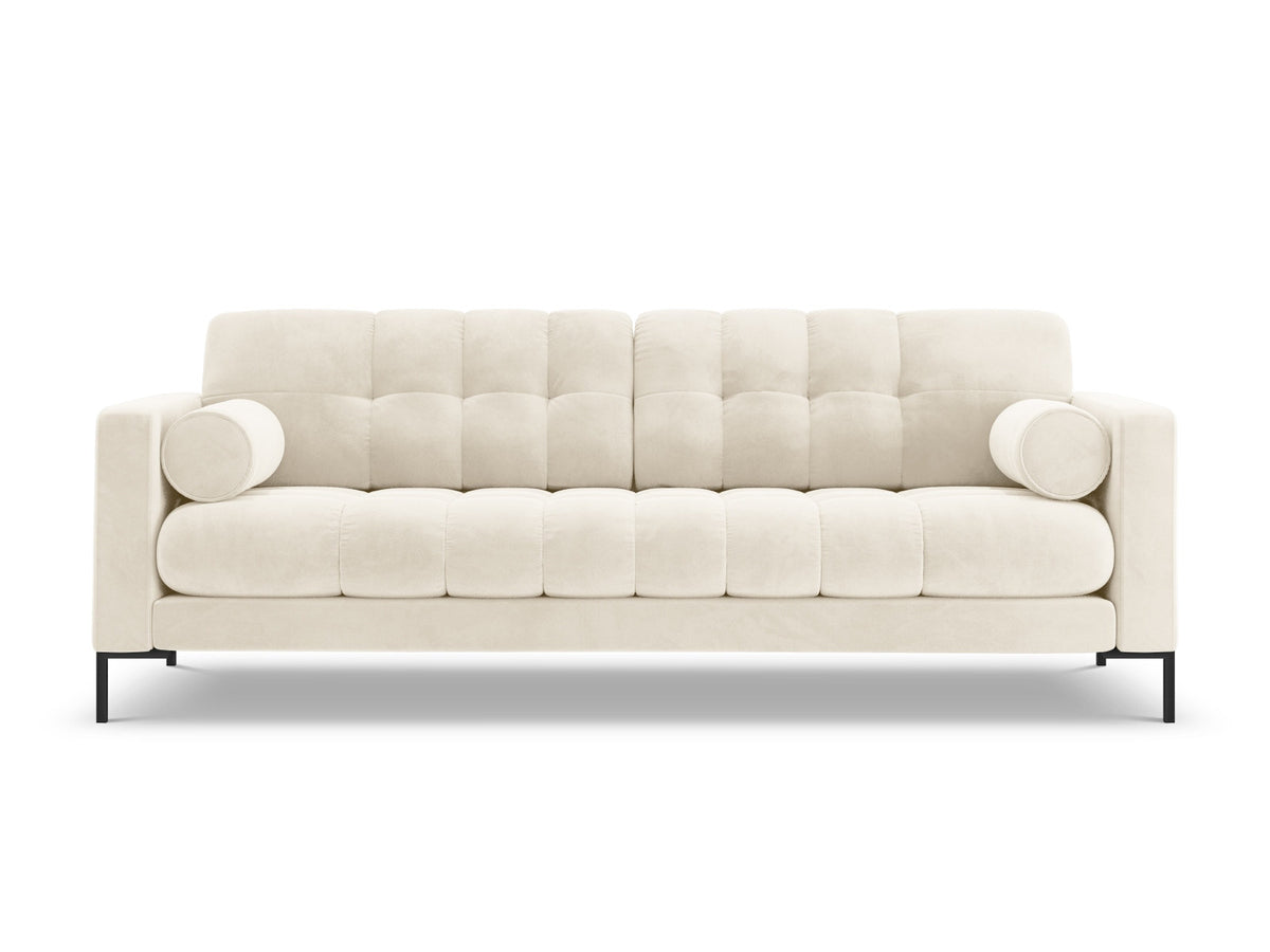 4er Sofa Bali von Cosmopolitan Design, gepolstert, mit Dekokissen auf schlanken Metallbeinen
