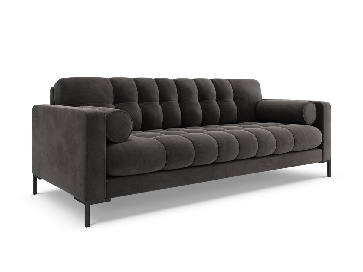 4-Sitzer Sofa Bali in Dark Grey-Bluvel präsentiert im Onlineshop von KAQTU Design AG. 4er Sofa ist von Cosmopolitan Design
