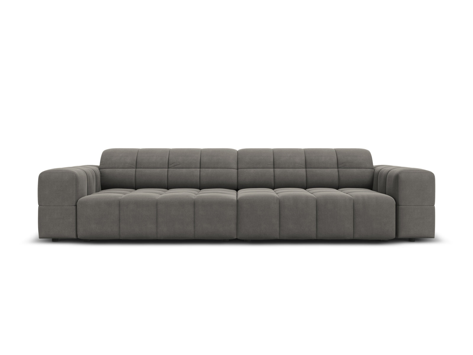 Chicago Velour Sofa 4 Sitzer 102cm in Light Grey-Bluvel präsentiert im Onlineshop von KAQTU Design AG. 4er Sofa ist von Cosmopolitan Design