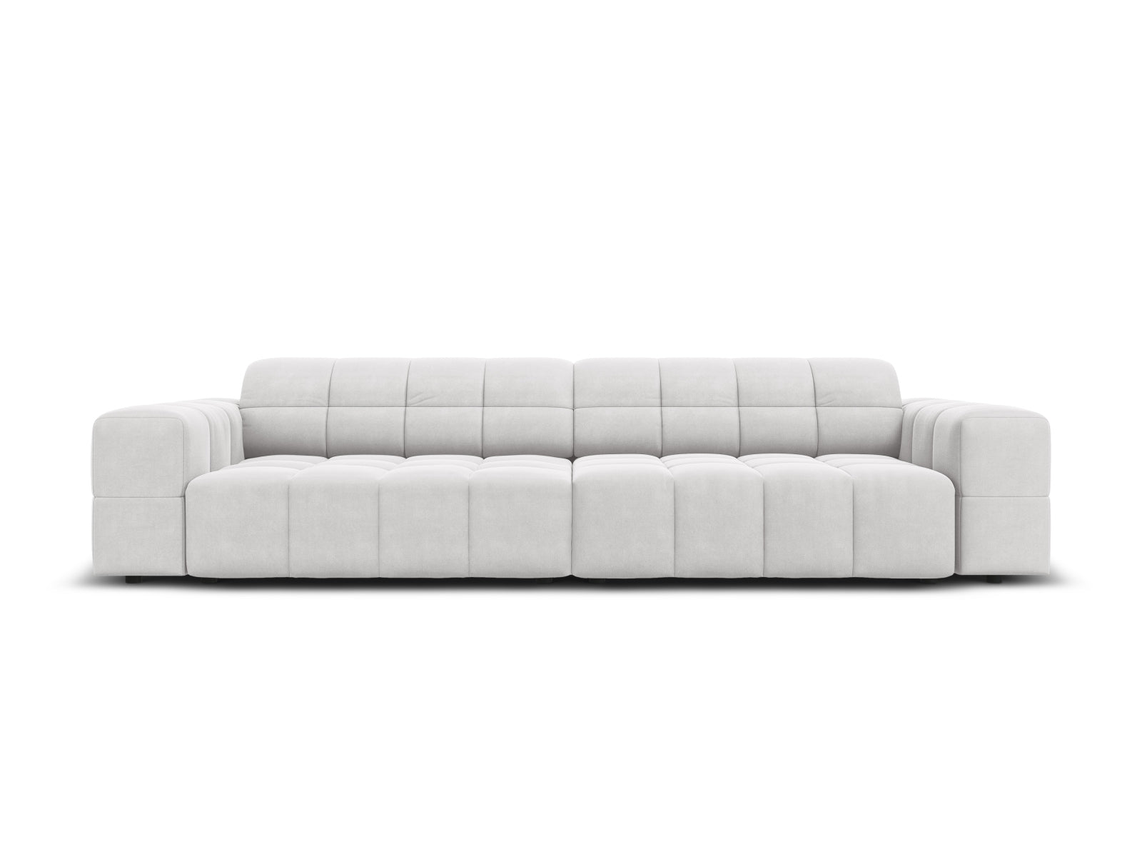 Chicago Velour Sofa 4 Sitzer 102cm in Silver präsentiert im Onlineshop von KAQTU Design AG. 4er Sofa ist von Cosmopolitan Design