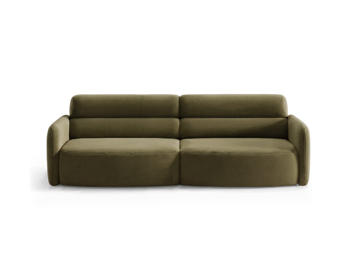 4er Sofa Malmo von Cosmopolitan Design mit Stoffbezug und kurzen schwarzen Kunststoffbeinen
